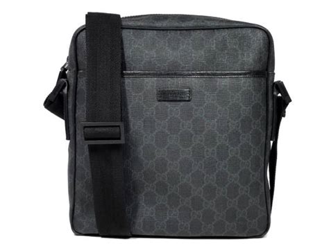 rakuten gucci gg plus shoulder bag 162907 diagonal black mens